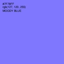 #7F78FF - Moody Blue Color Image